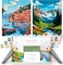 Paint by Numbers Kits for Adults – 2 Canvas Set DIY Acrylic Painting Kit, Beginner-Friendly Relaxing Paint by Number Art Set with Premium Brushes & Colors for Home Wall Decor